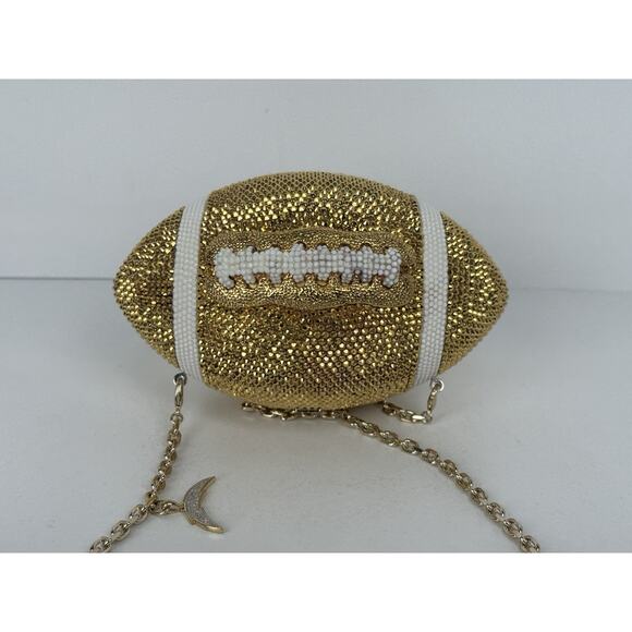 Judith Leiber Couture Crystal Football Minaudiere Clutch Bag - Picture 2 of 16